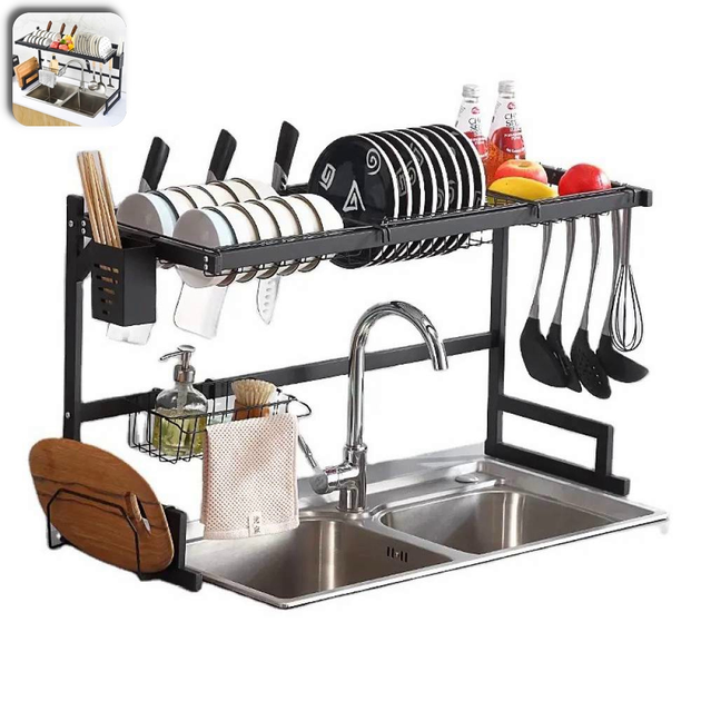 Сушіння посуду над раковиною у накладній або навісній сушарці